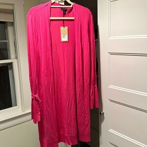 Halogen fuscia sweater coat